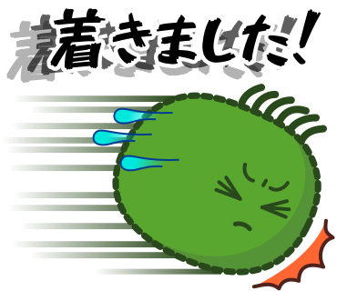 着きました